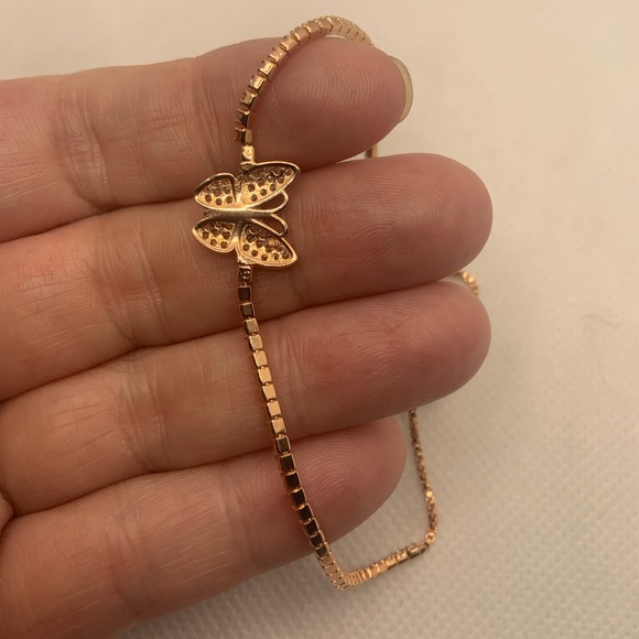 DIAMOND BUTTERFLY ADJUSTABLE BRACELET - Picture 8 of 8